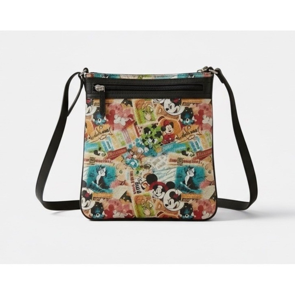 Disney Parks Exclusive Mickey Mouse Classic Collage‎ Pattern Crossbody Bag Purse